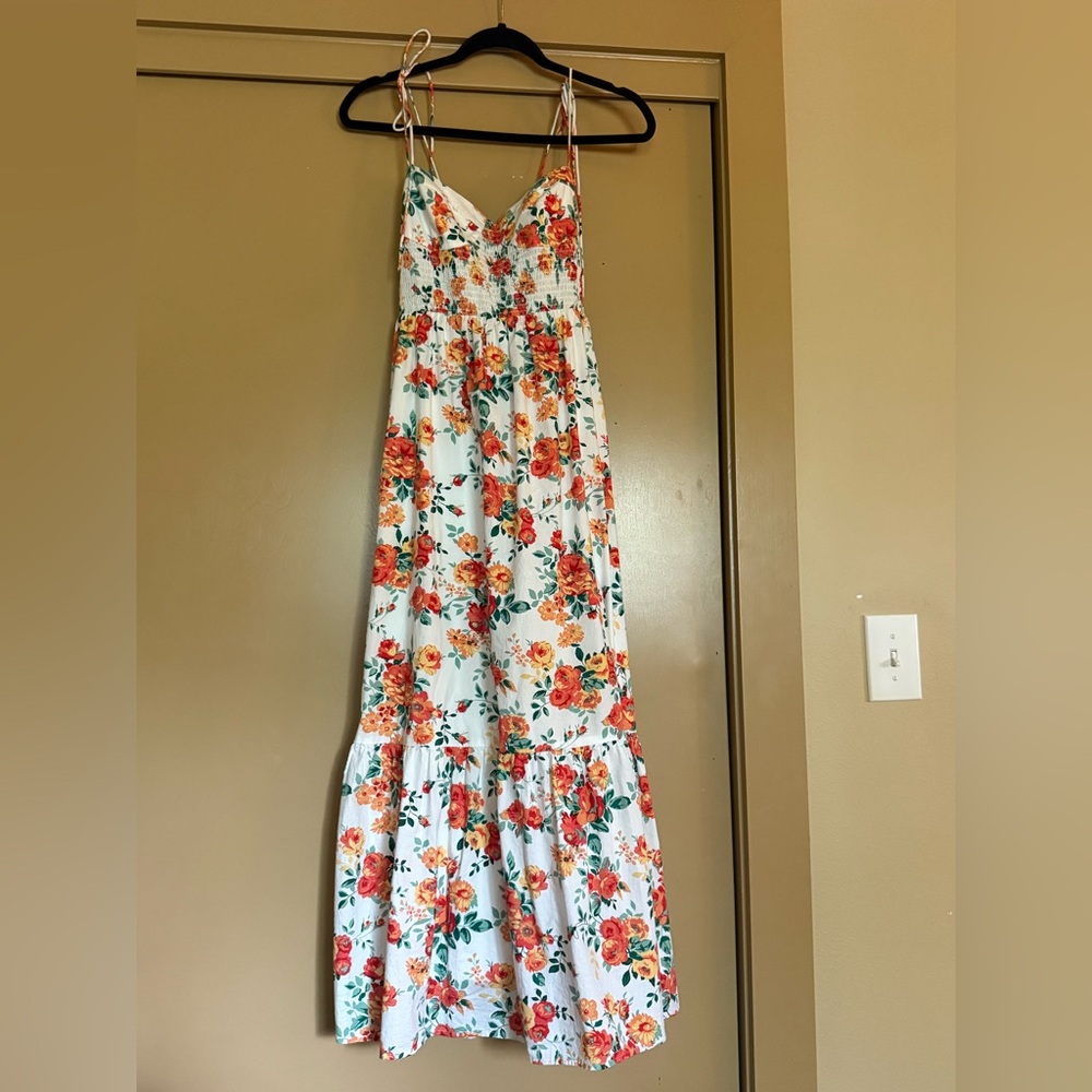 Wayf Floral Spaghetti Strap Maxi Dress